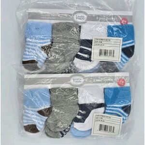 2 Lot Of 8-Pairs Luvable Friends Socks,  Color: Navy Blue‎ Shoes
